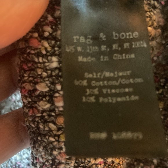 Rag & Bone multi-color sweater with open weave sleeves. - Picture 6 of 6